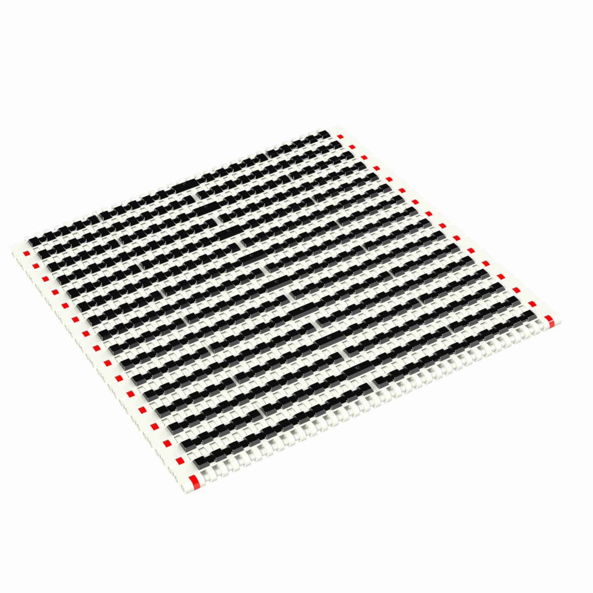 8505 RubberTop® Straight Running RubberTop®, Material: White High Temperature, Width: 12in, Pitch: 0.75in - 10343052