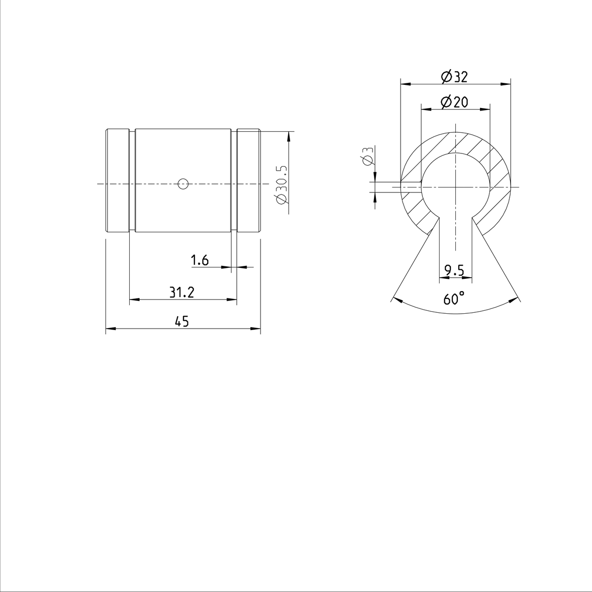 Суперлинейная втулка Bosch Rexroth KBH-O-20 [R073302000]