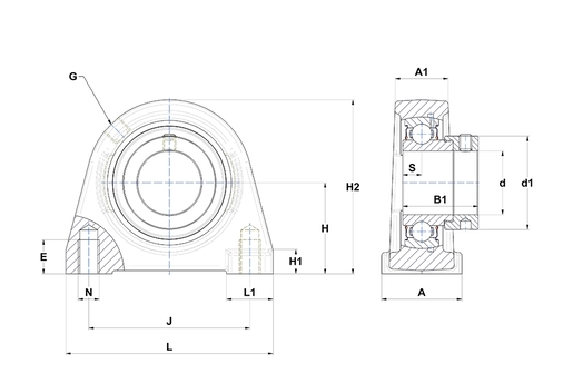 Фланцевый подшипниковый узел SNR ESPAE211-32T20