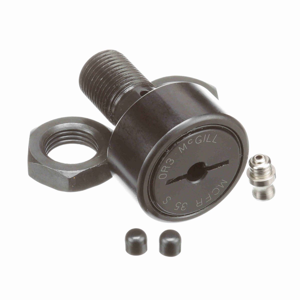 Опорный ролик с цапфой McGill CAMROL MCFR 35 S, бочкообразный, с уплотнением, со шлицем под отвёртку, метрический