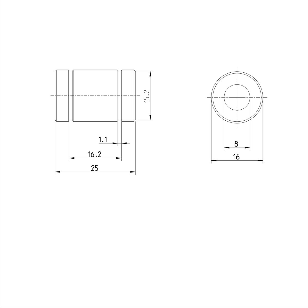 Стандартная линейная втулка Bosch Rexroth KBM-8-DD-NR & [R060200830]