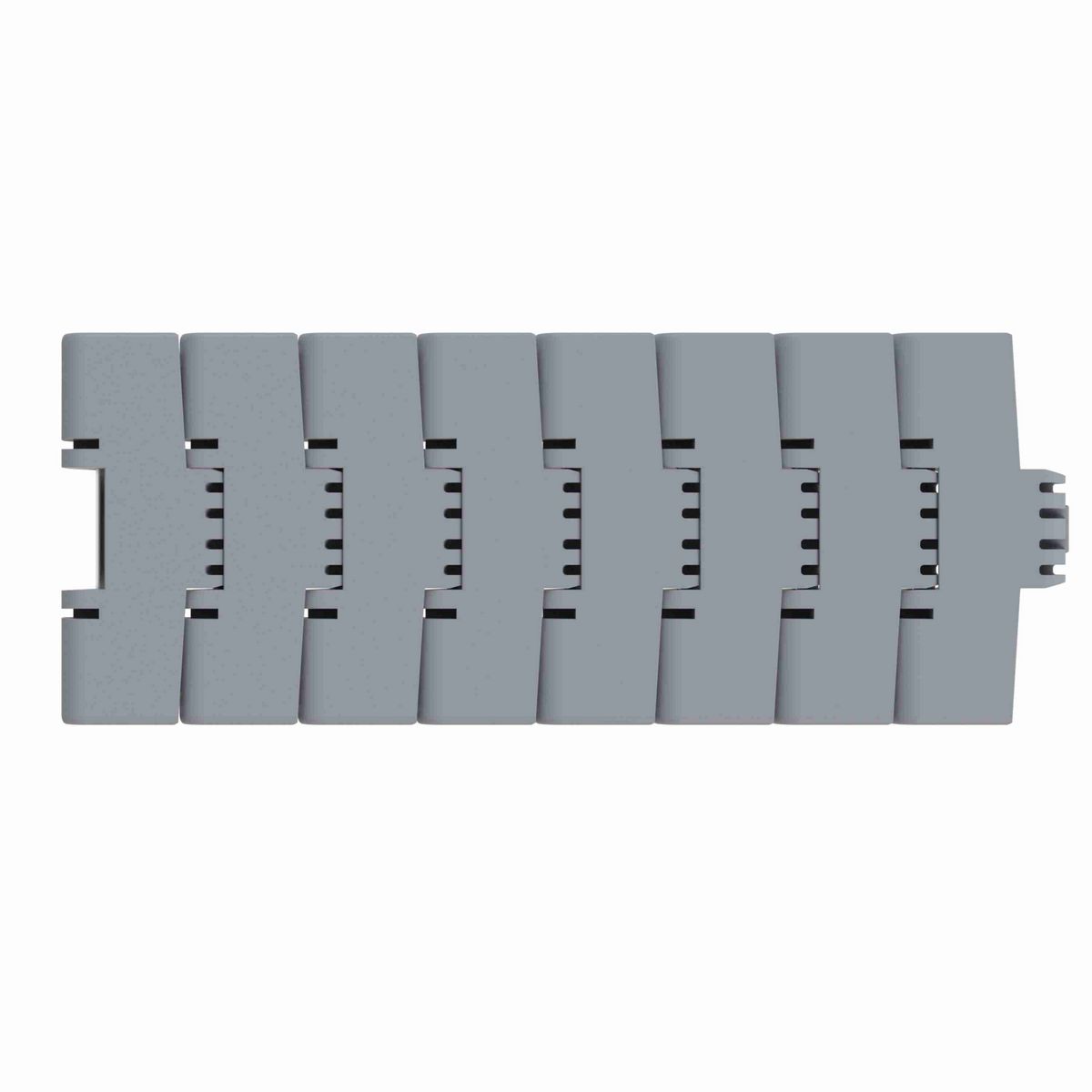 1040FTM Side-flexing Solid Top, Material: Silver Platinum Series™ X, Width: 3.3in, Pitch: 1in - 10604578