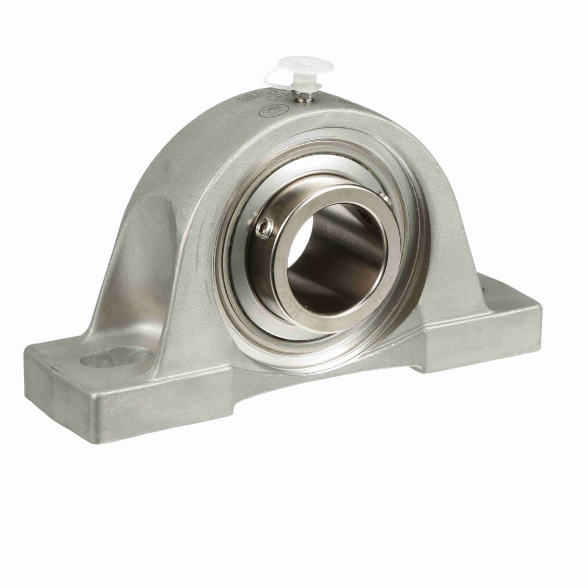 Sealmaster Mounted Stainless Steel Two Bolt Pillow Block Ball Bearing - 52100 Bearing Steel, Phosphorus Nickel Coated - Setscrew Lock - Corrosion Resistant - CRPS-PN206