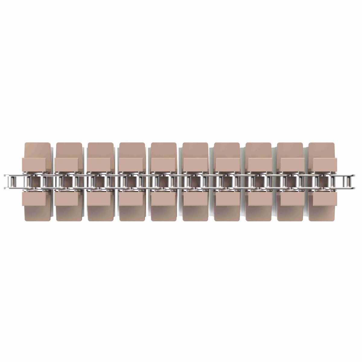 1873TAB SideGrip™ Side-flexing, Material: Tan Low Friction, Width: 3.75in, Pitch: 1.5in - 81426504