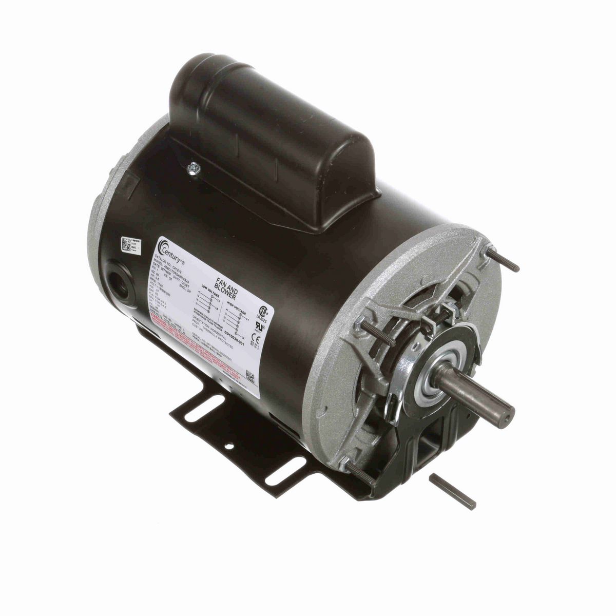 Fan and Blower Motor, 0.5 HP, 1 Ph, 60 Hz, 115/208-230 V, 1800 RPM, 56 Frame, DP - C412V2