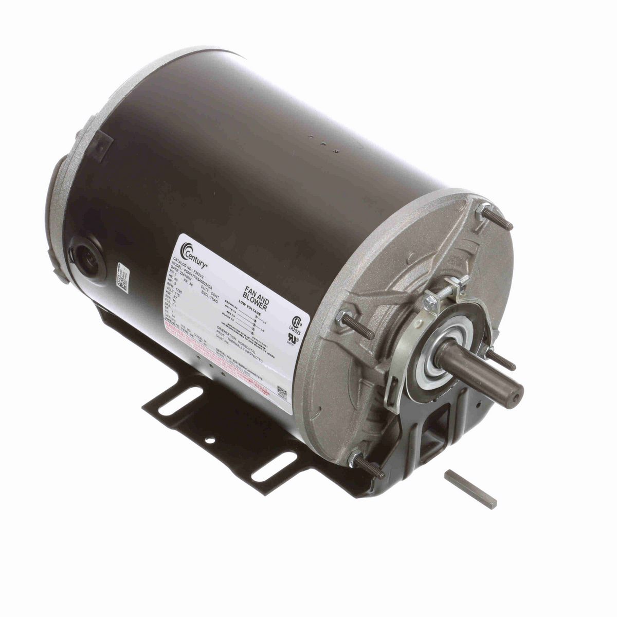 Fan and Blower Motor, .5 HP, 1 Ph, 60 Hz, 115 V, 1800 RPM, 56 Frame, TEAO - F352V2