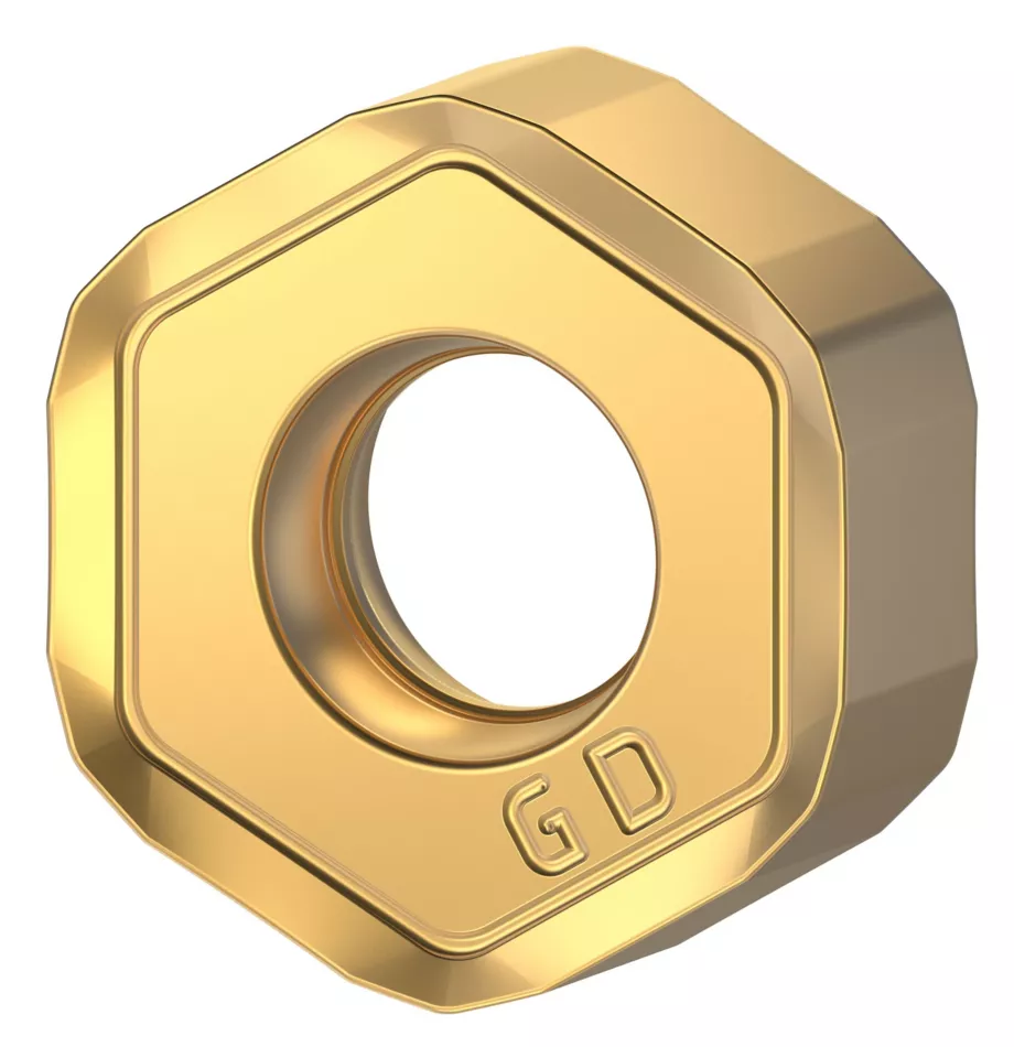 Face milling insert with twelve cutting edges Kennametal Dodeka Mini - Carbide Insert - HNPJ-GD - Medium Machining [6970330]