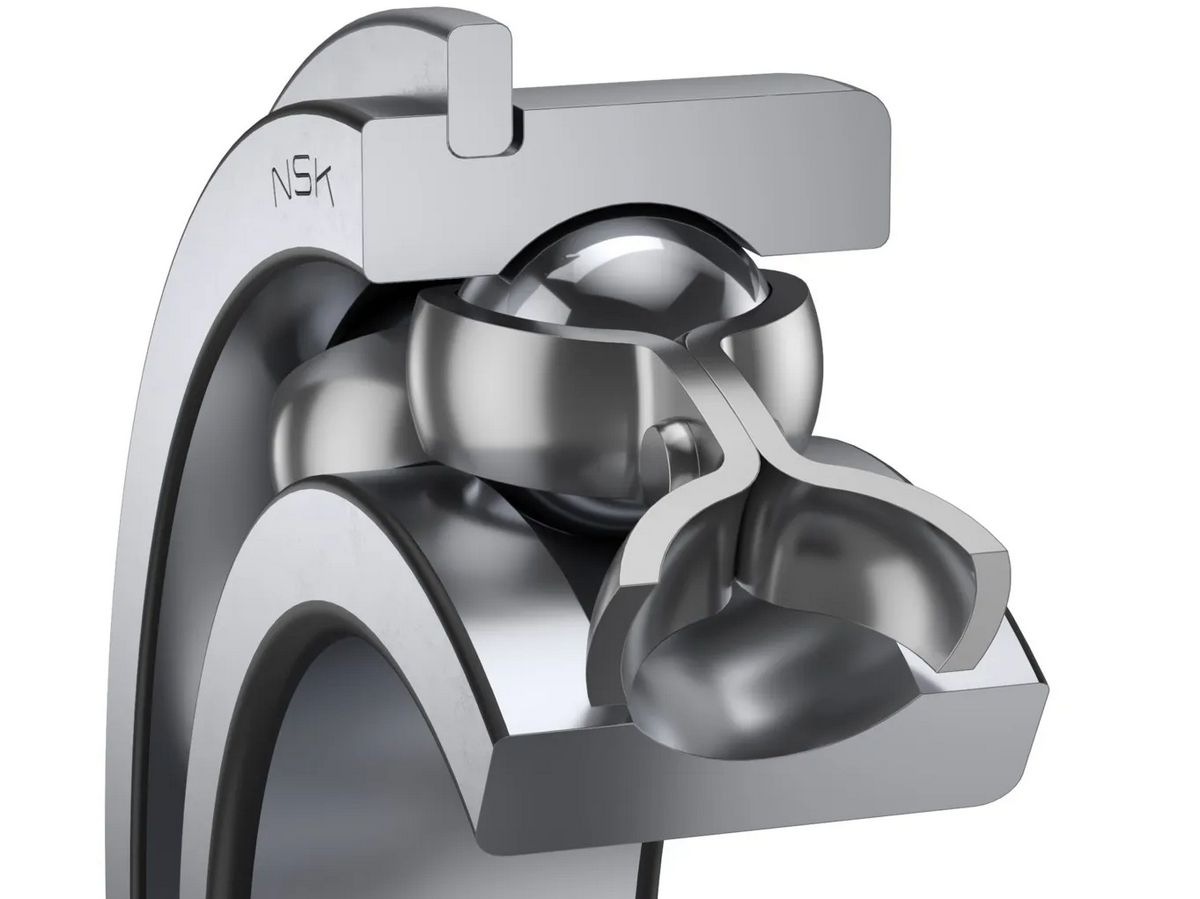 Однорядный радиальный шарикоподшипник NSK 60/22NRC2P6, со стопорным кольцом