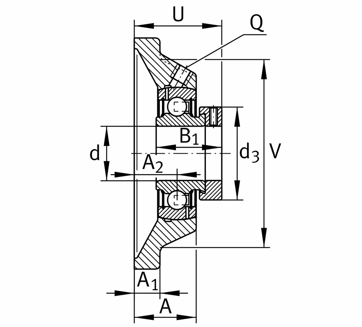 Фланцевый корпус INA PCJ12-XL (PCJ12)