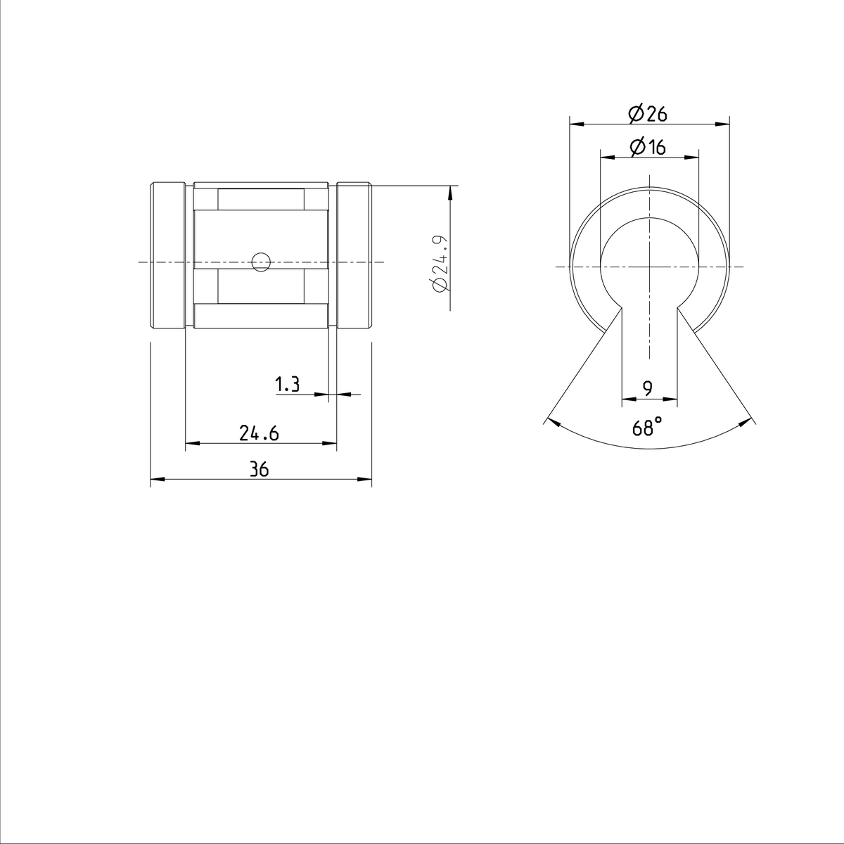 Суперлинейная втулка Bosch Rexroth KBB-O-16 [R067301600]