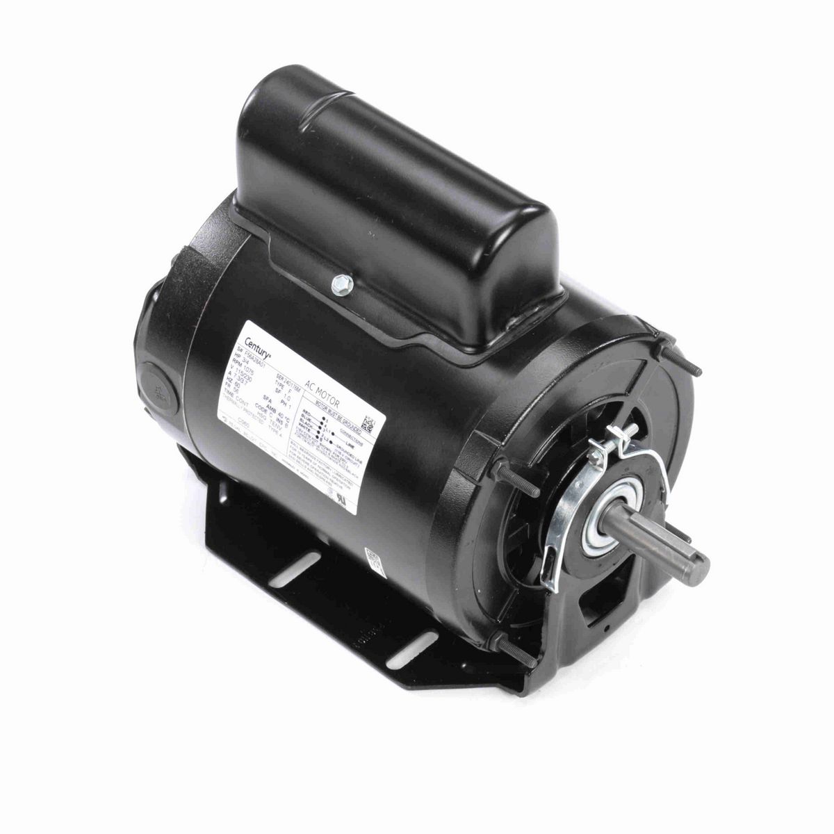 Fan and Blower Motor, 3/4 HP, 1 Ph, 60 Hz, 115/230 V, 1200 RPM, 56 Frame, TENV - C060
