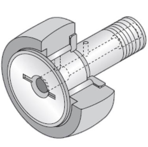 Cam follower with shaft NTN KRV19F/3AS