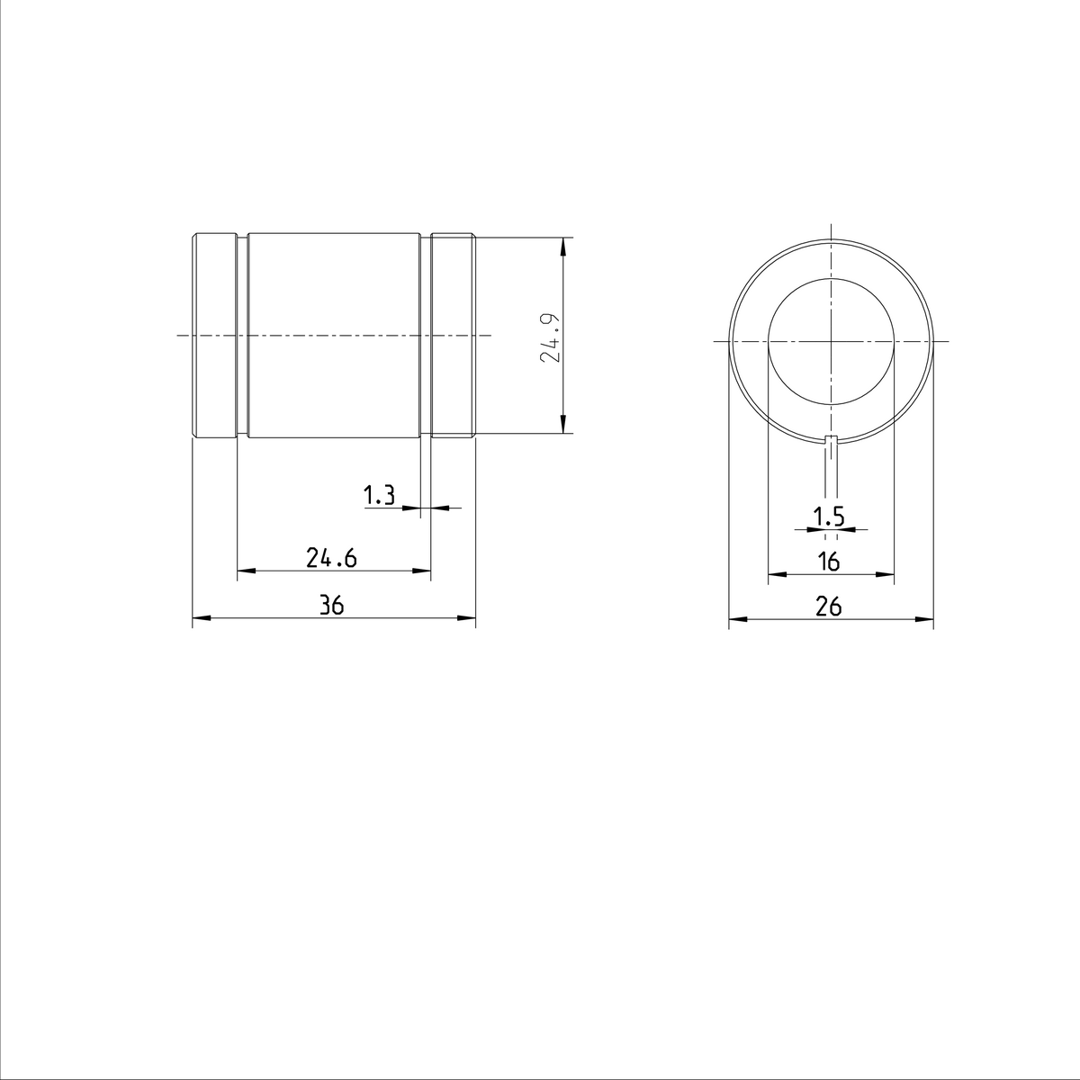 Стандартная линейная втулка Bosch Rexroth KBM-E-16-DD [R061201610]