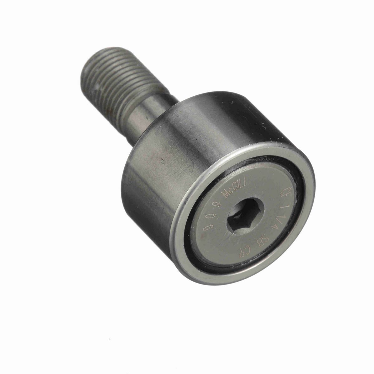 Опорный ролик с цапфой McGill CAMROL CF 1 1/4 SB CR, цилиндрический, из высокоуглеродистой нержавеющей стали, с уплотнением, с шестигранным отверстием