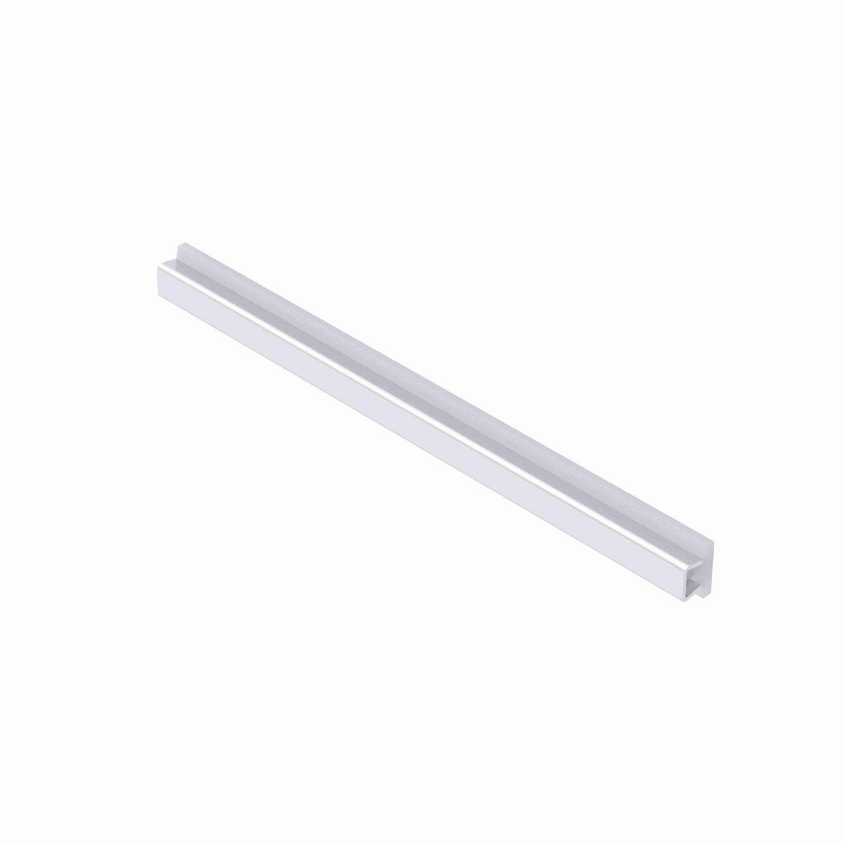 System Plast Wide Flat Guide Rail: 1"W X 0.69"H X 144"L White UHMW-PE - VG-SSWF-12