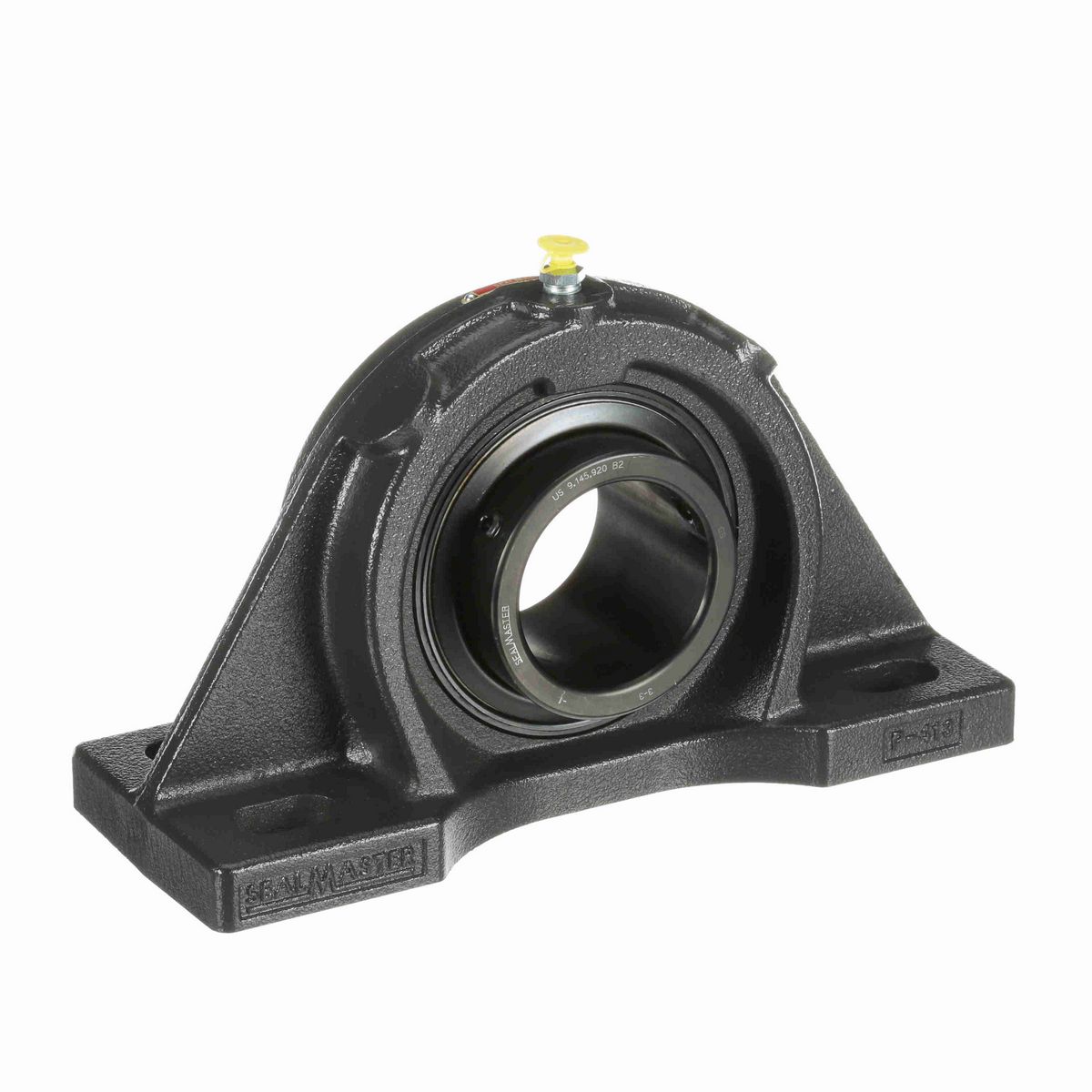 Sealmaster Mounted Cast Iron Four Bolt Pillow Block Ball Bearing - 52100 Bearing Steel, Black Oxided - Setscrew Lock - MFP-48