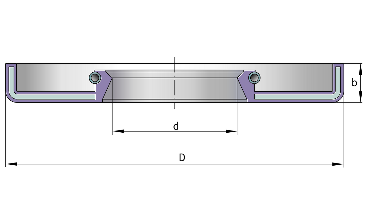 Уплотнение INA RWDR06-R-NBR