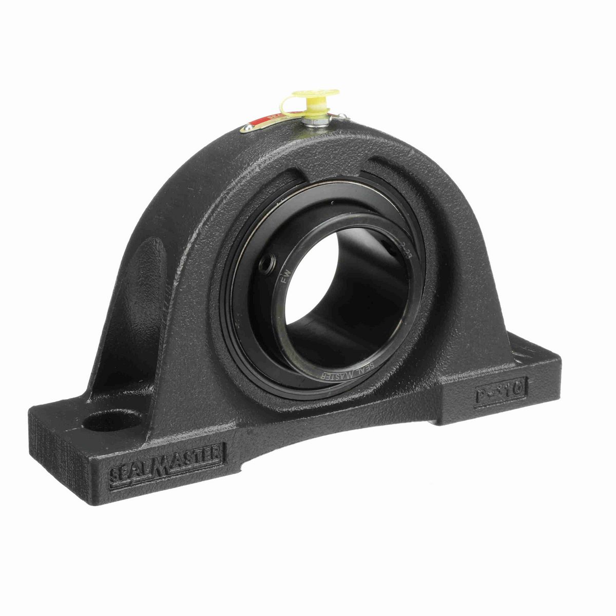 Sealmaster Mounted Cast Iron Two Bolt Pillow Block Ball Bearing - 52100 Bearing Steel, Black Oxided - Setscrew Lock - NP-29