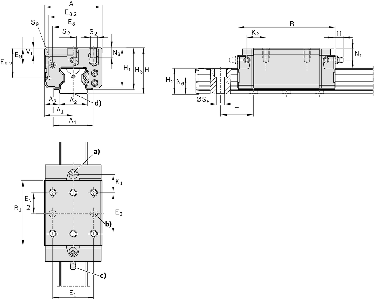Роликовая каретка устойчивая к коррозии с покрытием Resist CR Bosch Rexroth RWD-035-SNH-C2-H-2 [R18213237X]