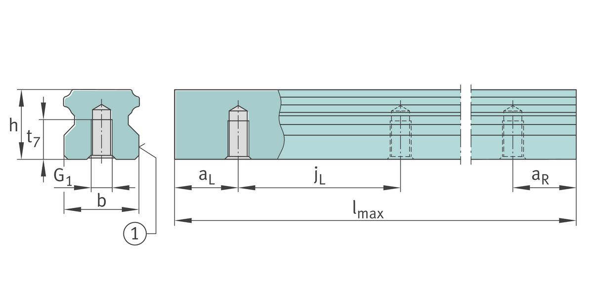 Направляющая INA TKLT25X4000-U-EWL-G3