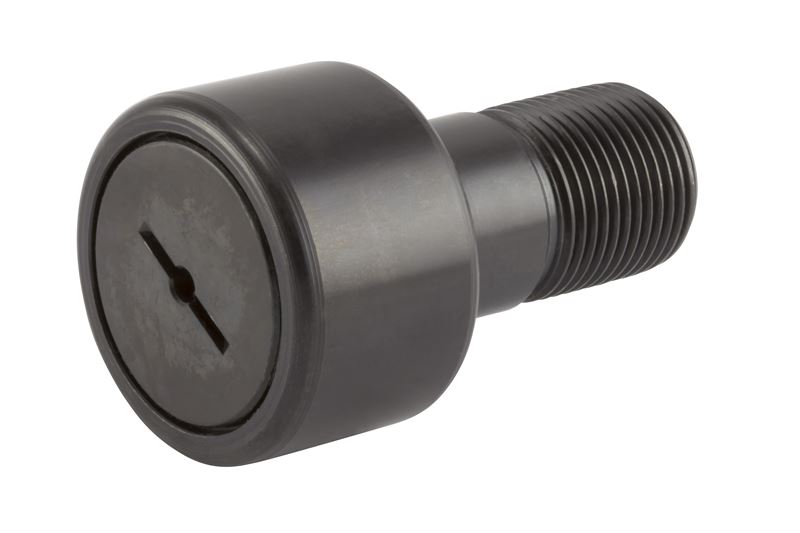 Игольчатый опорный ролик с цапфой RBC CH60L, бочкообразный, повышенной грузоподъемности, с уплотнением, со шлицем под отвёртку