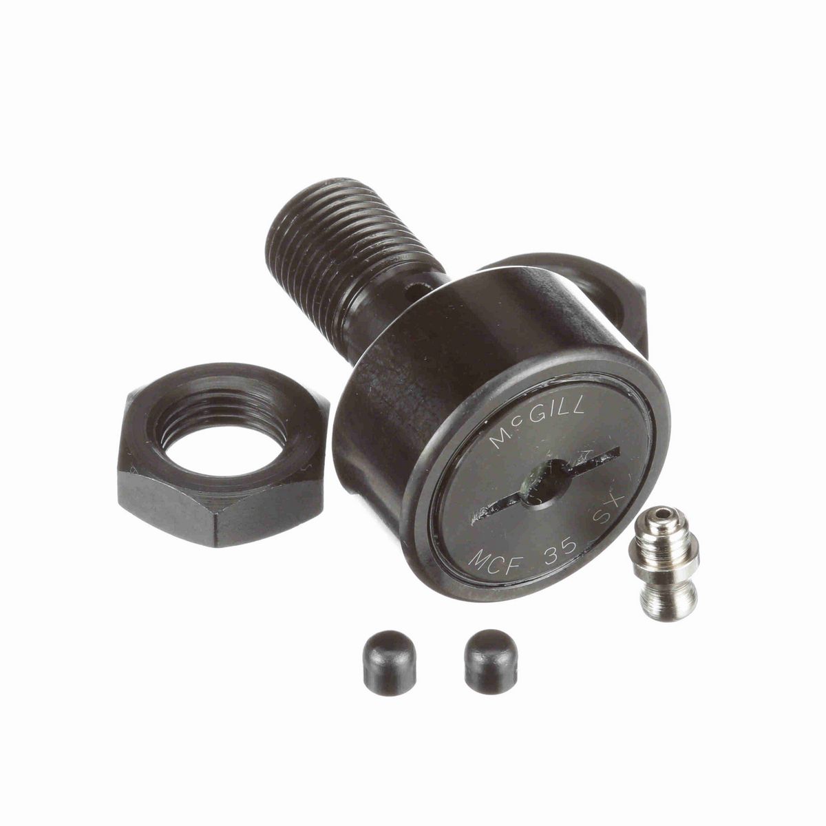 Опорный ролик с цапфой McGill CAMROL MCF 35 SX, цилиндрический, с уплотнением, со шлицем под отвёртку, метрический