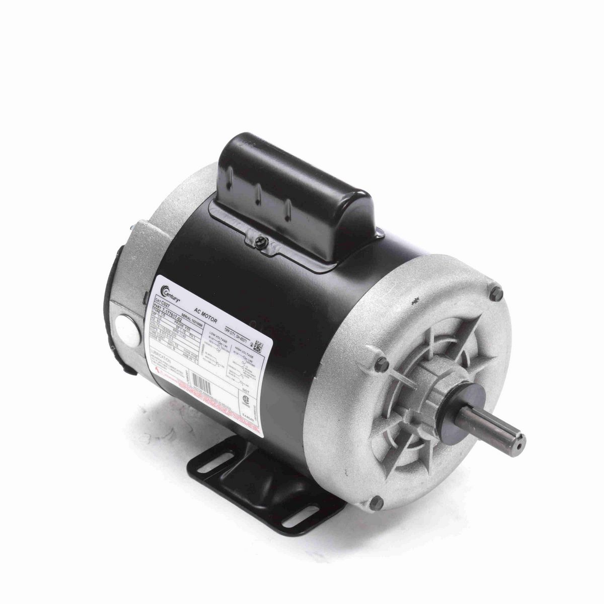 General Purpose Farm Duty Motor, 1/3 HP, 1 Ph, 60 Hz, 115/208-230 V, 1200 RPM, K56 Frame, TENV - C027