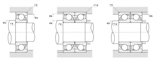 Радиально-упорный шарикоподшипник однорядный или для парного монтажа (дуплексы) NTN 7304BG
