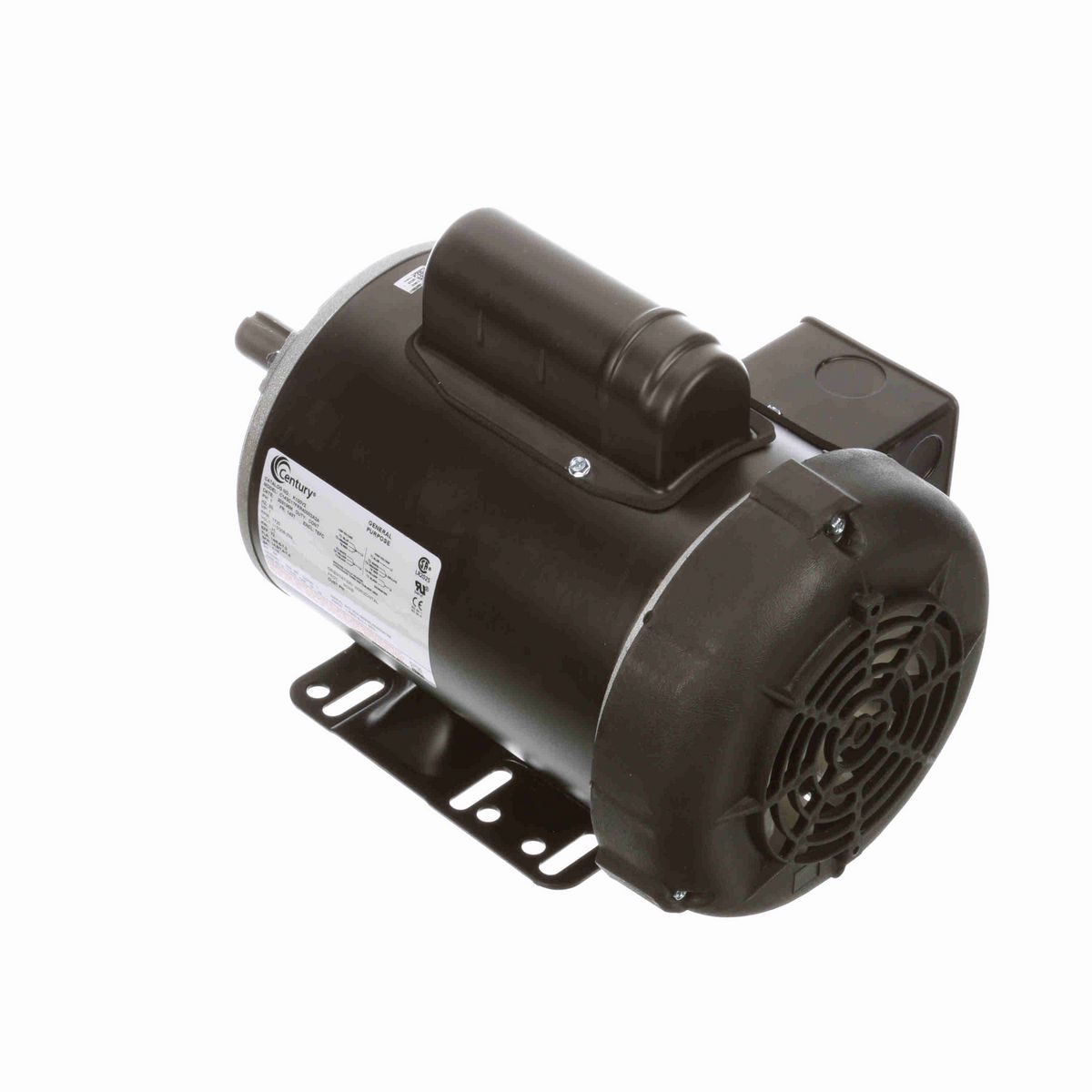 General Purpose Farm Duty Motor, 1 HP, 1 Ph, 60 Hz, 115/208-230 V, 1800 RPM, 143T Frame, TEFC - K100V2