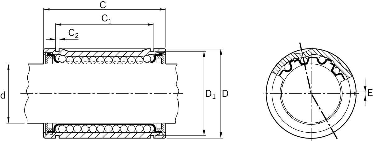 Стандартная линейная втулка Bosch Rexroth KBM-E-20 [R061002000]