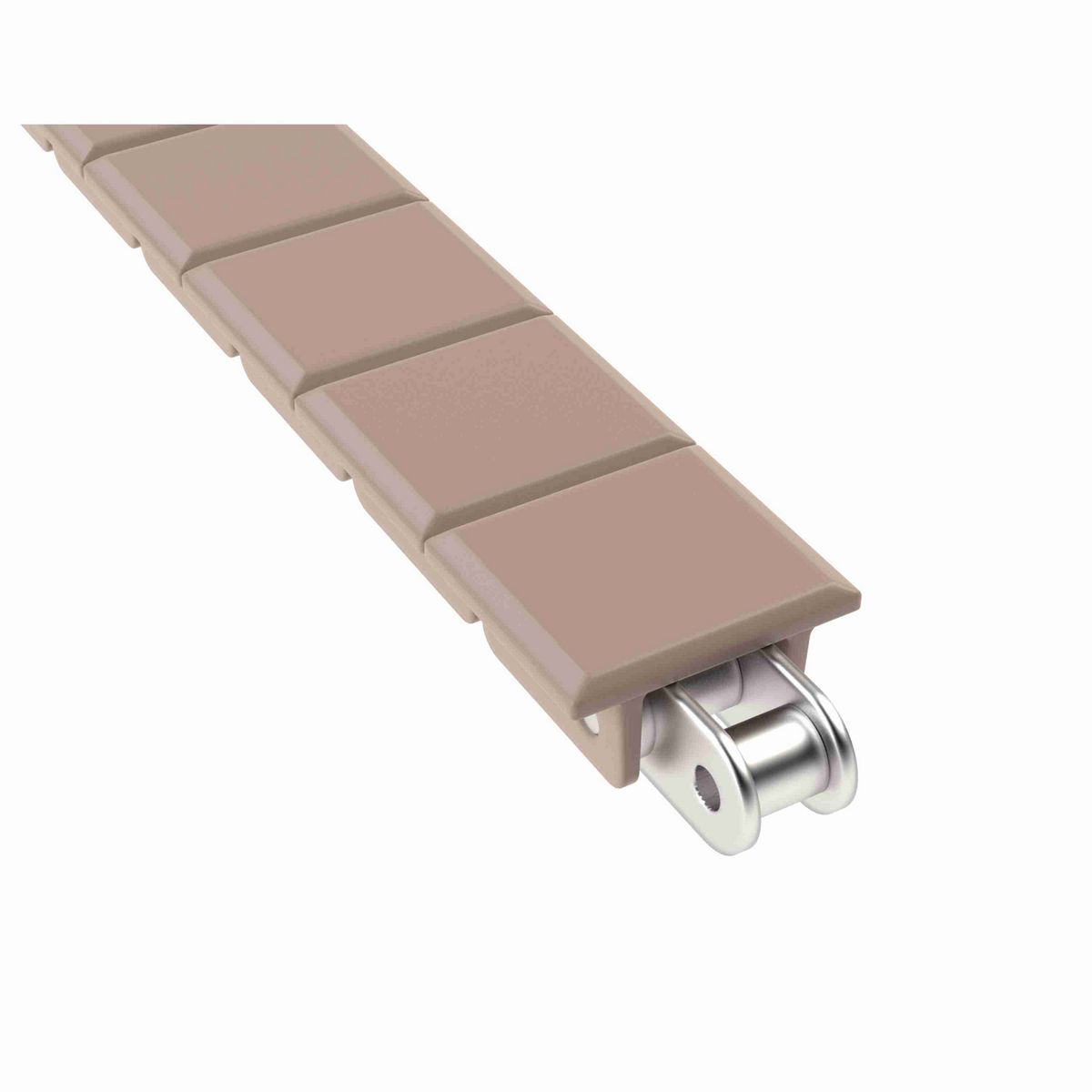 845 Straight Running Solid Top, Material: Tan Low Friction, Width: 1.13in, Pitch: 1in - 81403772