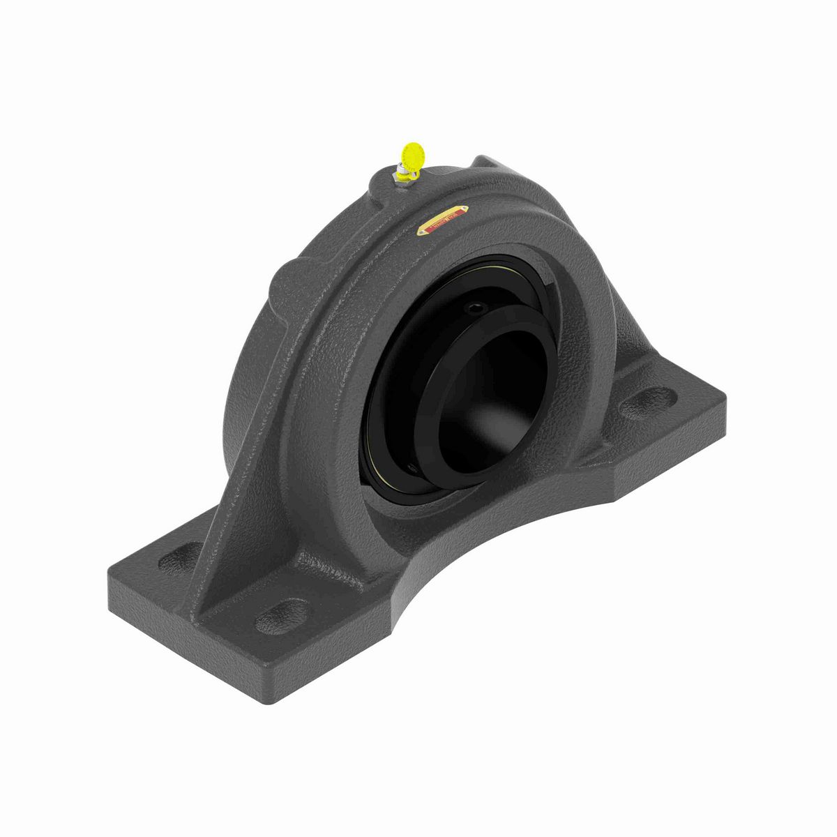 Sealmaster Mounted Cast Iron Four Bolt Pillow Block Ball Bearing - 52100 Bearing Steel, Black Oxided - Double Setscrew Lock - MFPD-55
