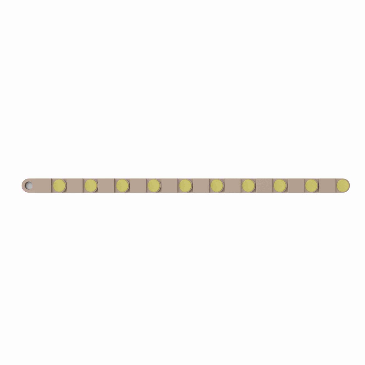 5935 Straight Running Solid Top, Material: Tan Low Friction, Width: 3in, Pitch: 0.75in - 81414871