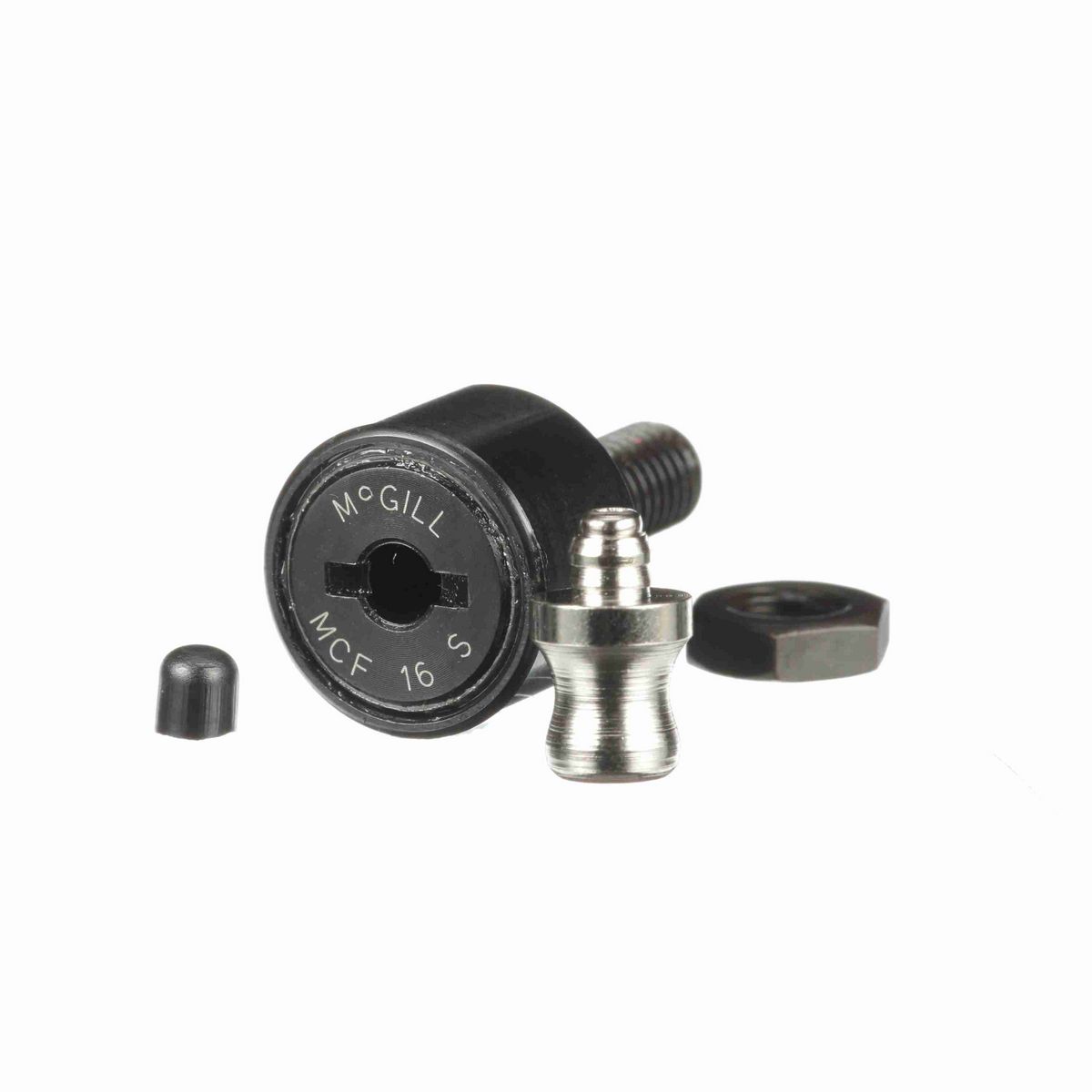 Опорный ролик с цапфой McGill CAMROL MCFE 16 S, бочкообразный, с уплотнением, со шлицем под отвёртку, метрический
