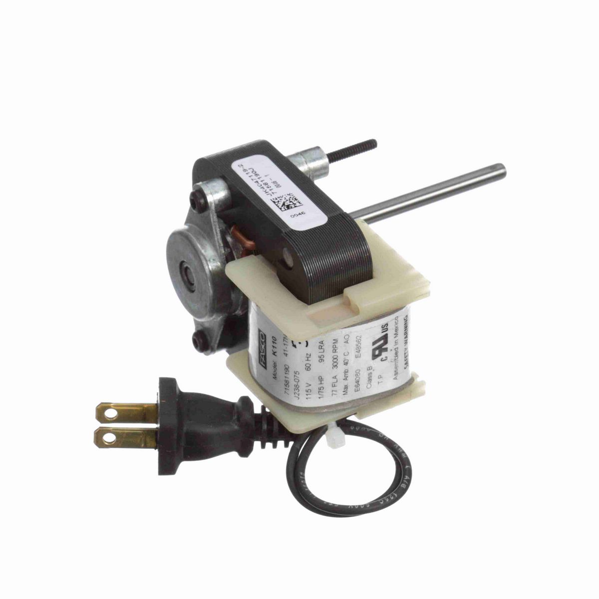 FASCO 1/75 HP C-Frame / Skeleton Motor, 3000 RPM, 115 Volts, , OAO - K110