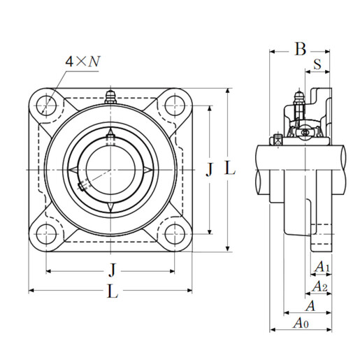 Фланцевый подшипниковый узел NTN UCF309D1