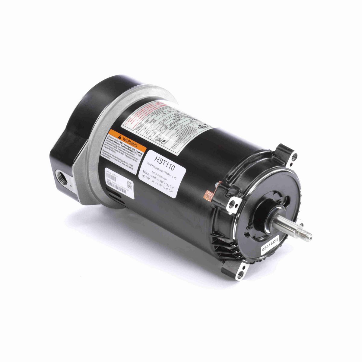 Centurion PRO ® Motors Pool Pump Motor, 1.10 HP, 1 Ph, 60 Hz, 230/115 V, 3600 RPM, 56J Frame, ODP - HST110