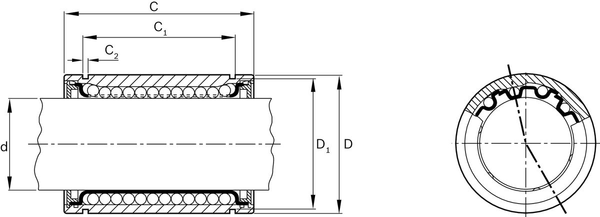 Стандартная линейная втулка Bosch Rexroth KBM-25-DD-NR & [R060202530]