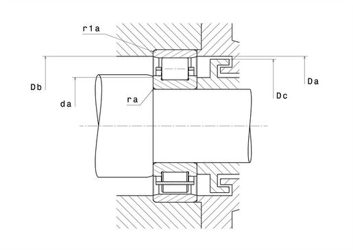 Однорядный цилиндрический роликоподшипник NTN N222