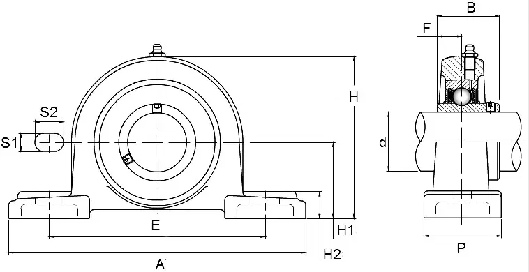 Подшипник с корпусом HGF UCP203