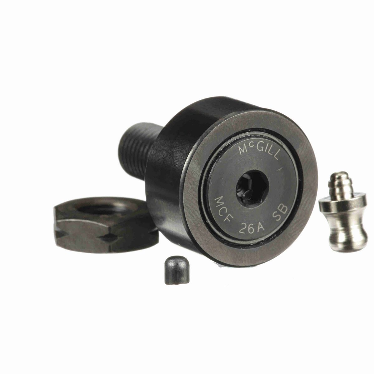 Опорный ролик с цапфой McGill CAMROL MCF 26A SB, бочкообразный, с уплотнением, с шестигранным отверстием, метрический