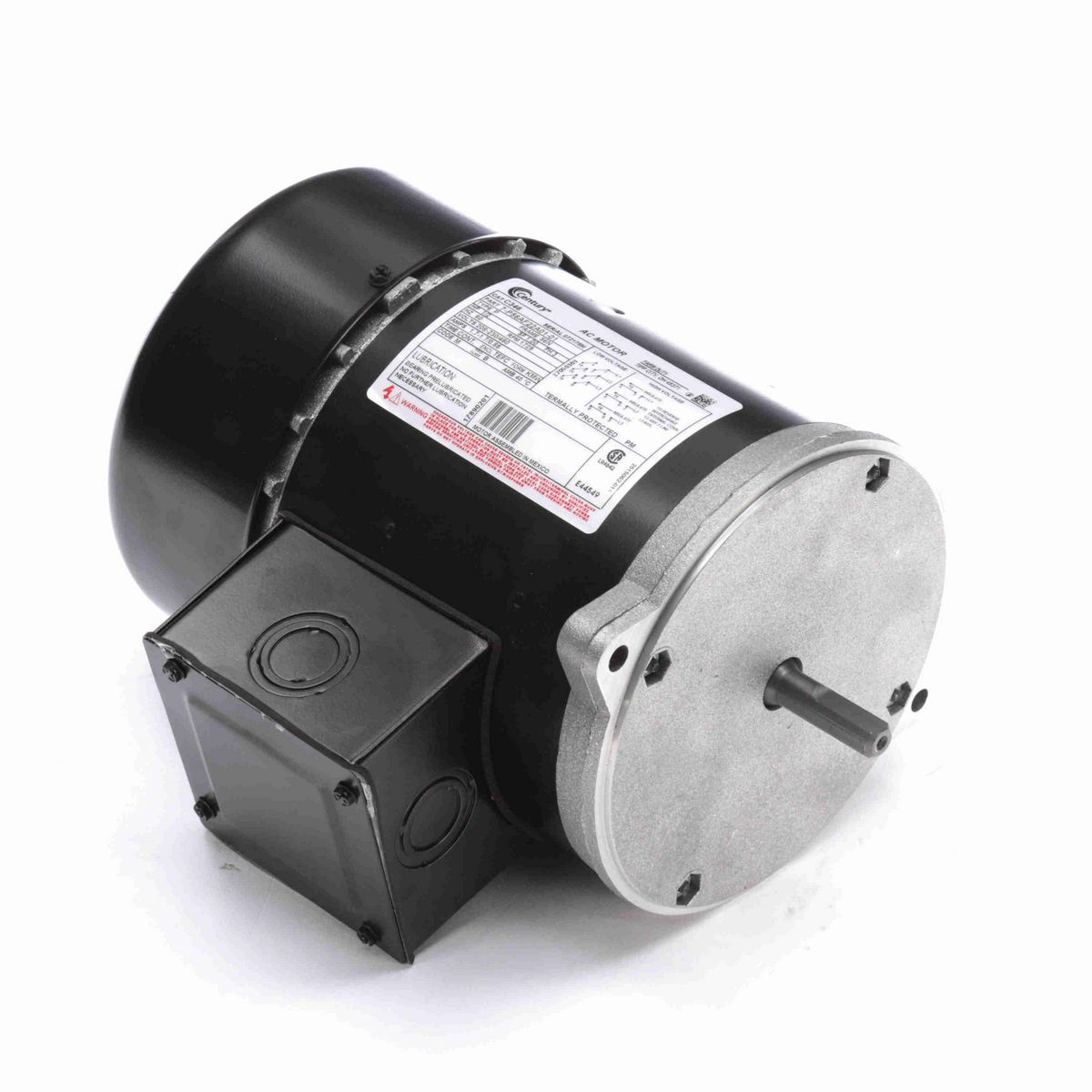 Auger Drive Motor, 1/2 HP, 3 Ph, 60 Hz, 208-230/460 V, 1800 RPM, 56N Frame, TEFC - C346