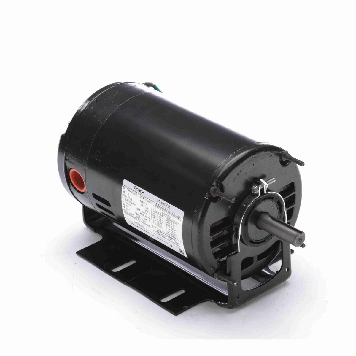 Fan and Blower Motor, 1/2 HP, 3 Ph, 60 Hz, 208-230/460 V, 1800 RPM, 56Y Frame, ODP - BK3054V1