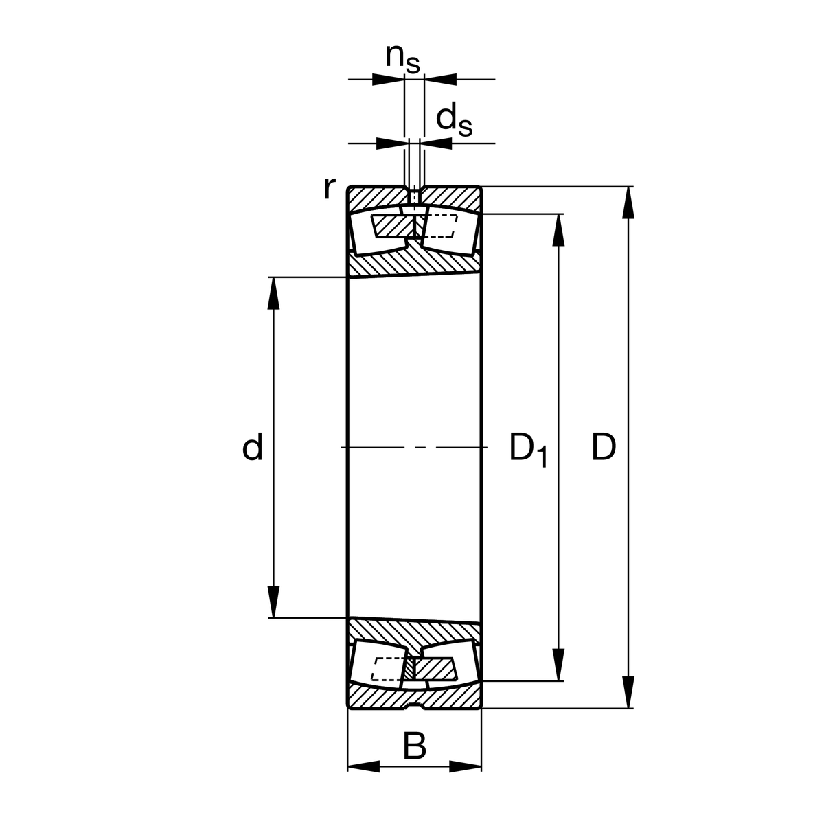 Радиальный сферический роликоподшипник FAG 23024-E1A-XL-K-M (23024-E1A-K-M, 23024E1AK.M)