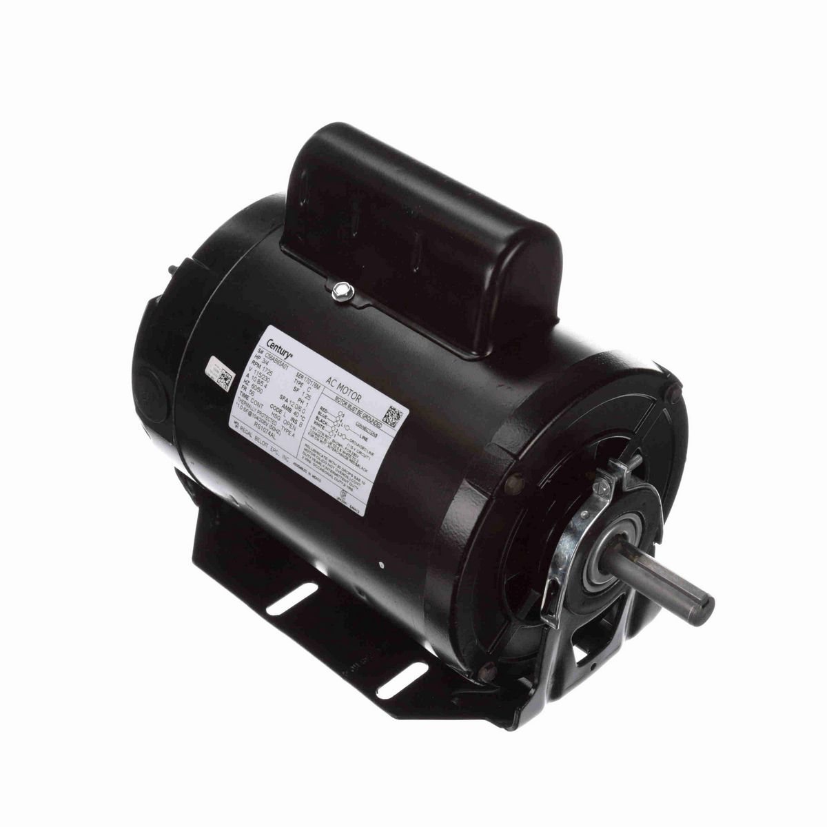 Fan and Blower Motor, 3/4 HP, 1 Ph, 60/50 Hz, 115/230 V, 1800 RPM, 56 Frame, OPEN - RS1074AL