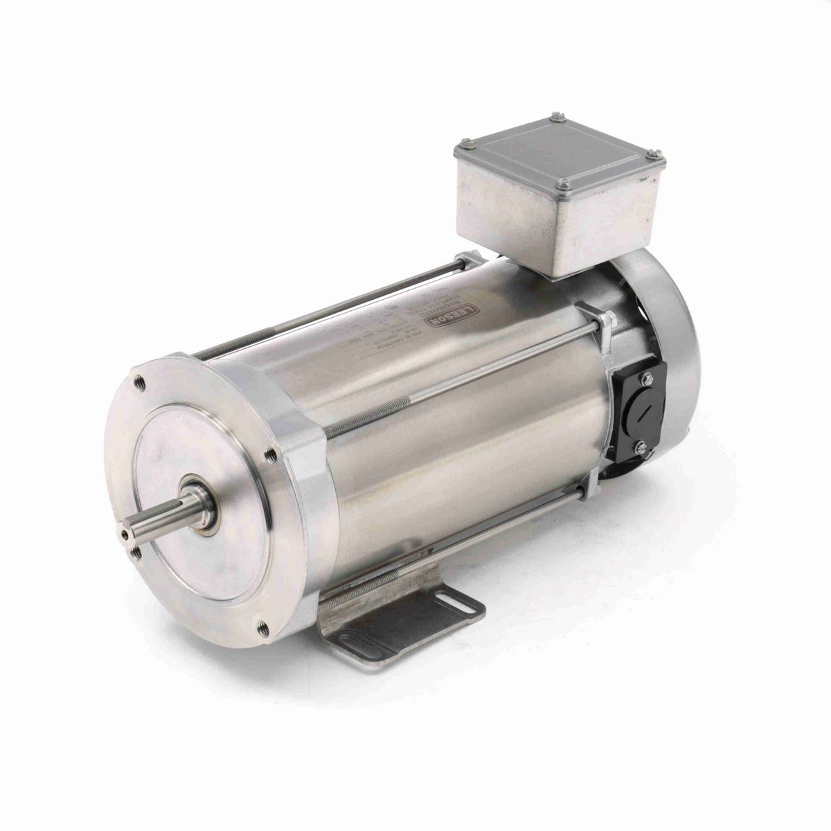 LEESON Premium Duck™ Washdown Motor, 0.75 HP, 90 V, 1750 RPM, XS56C Frame, TEFC - 109072.00