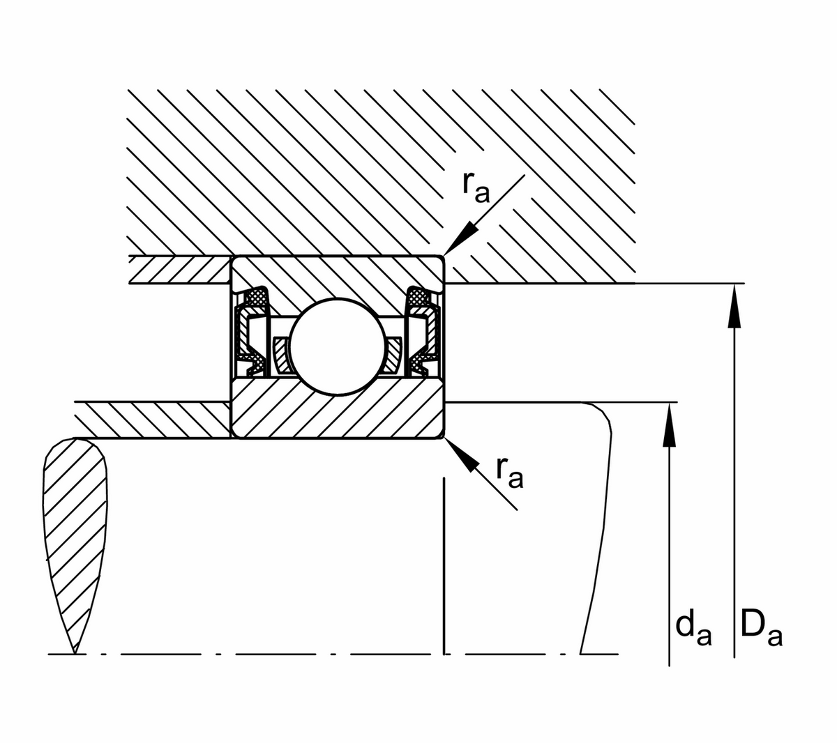 Радиальный шарикоподшипник FAG 61820-2RZ-Y-C3