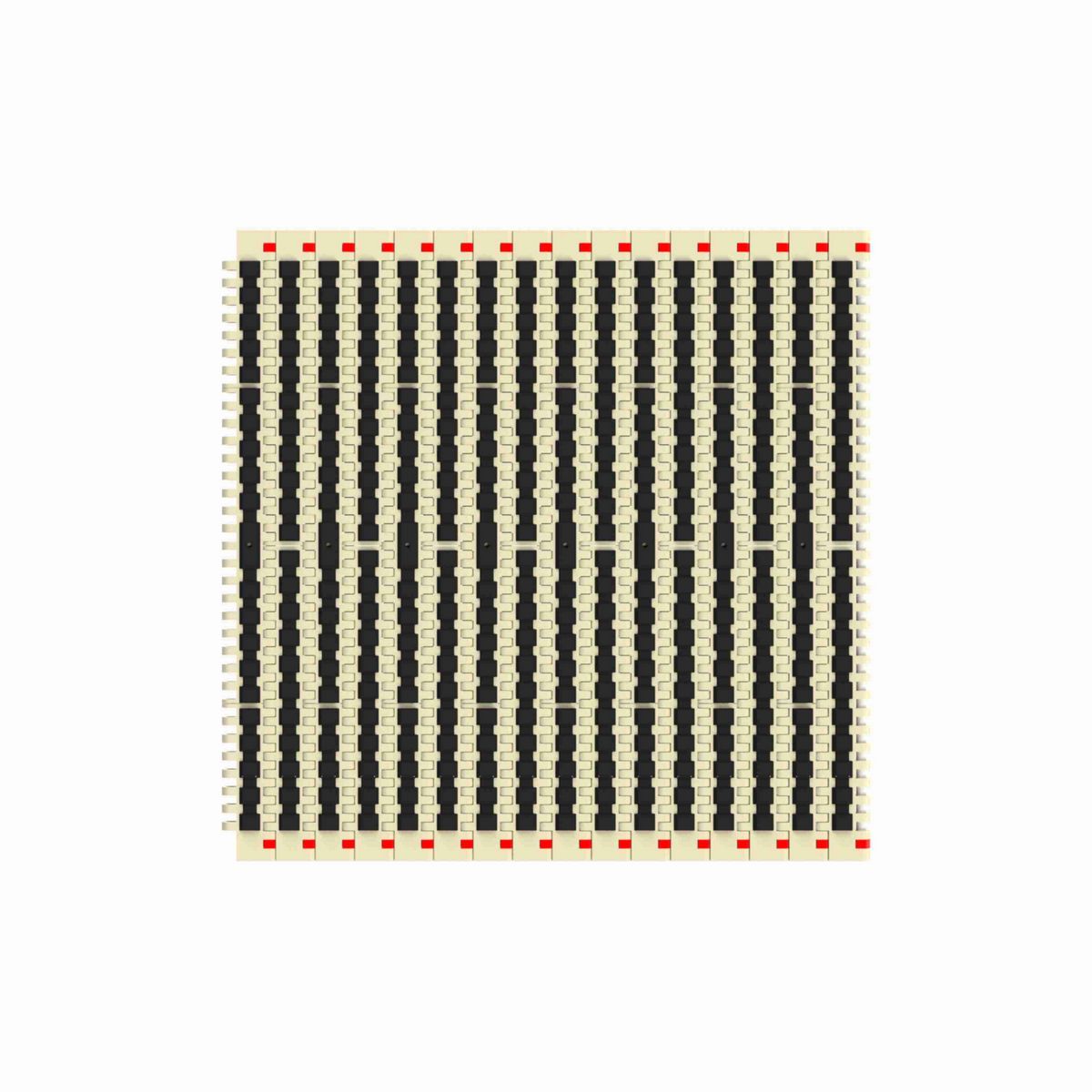 8505 RubberTop® Straight Running RubberTop®, Material: Beige High Temperature, Width: 36in, Pitch: 0.75in - 10324742