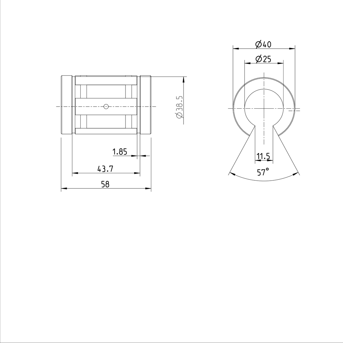 Суперлинейная втулка Bosch Rexroth KBB-O-25-DD [R067322540]