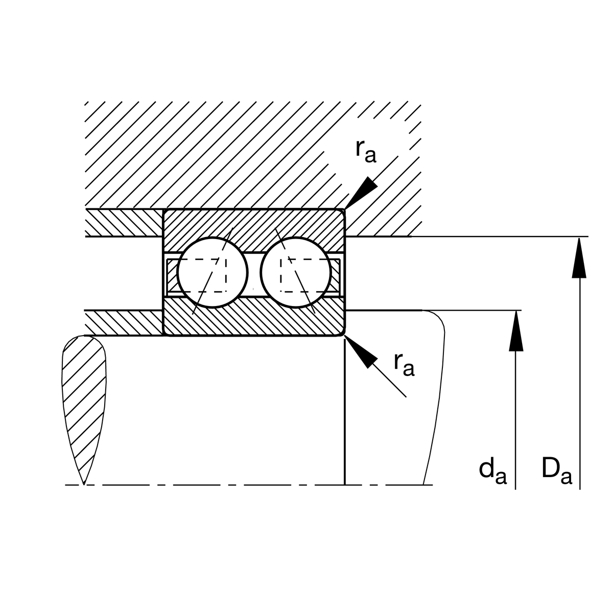 Радиально-упорный шарикоподшипник FAG 3207-BD-XL-TVH-C3 (3207-BD-TVH-C3)